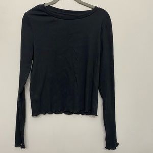 Lucky Brand Long Sleeve Ribbed Crew
